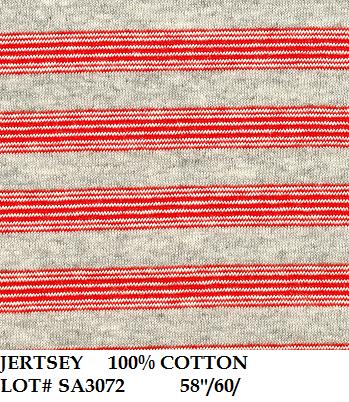 Jersey Cotton & Poly Cotton Stripe
