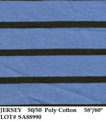 Jersey Cotton & Poly Cotton Stripe