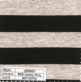 Jersey Cotton & Poly Cotton Stripe 3/4''