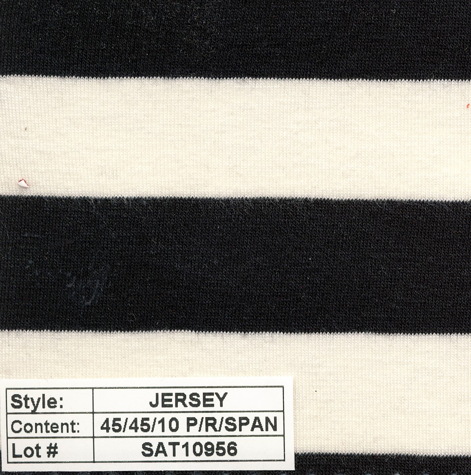 Jersey poly rayon spandex Stripe 1''