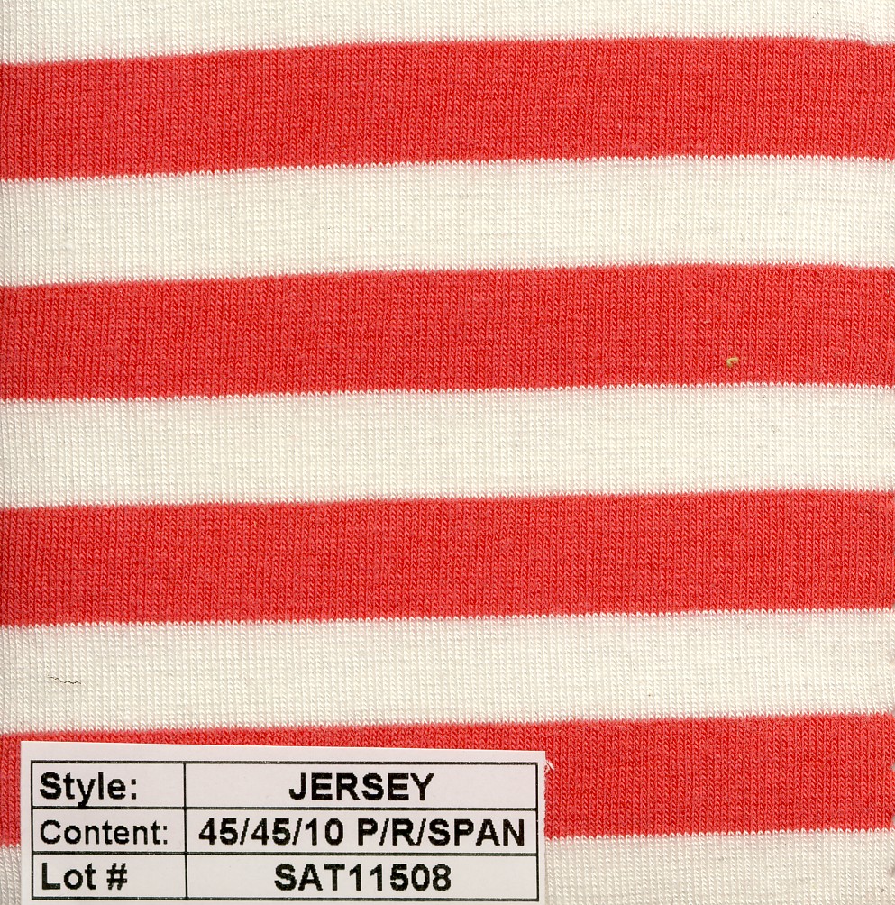 Jersey poly rayon spandex Stripe 1/2''