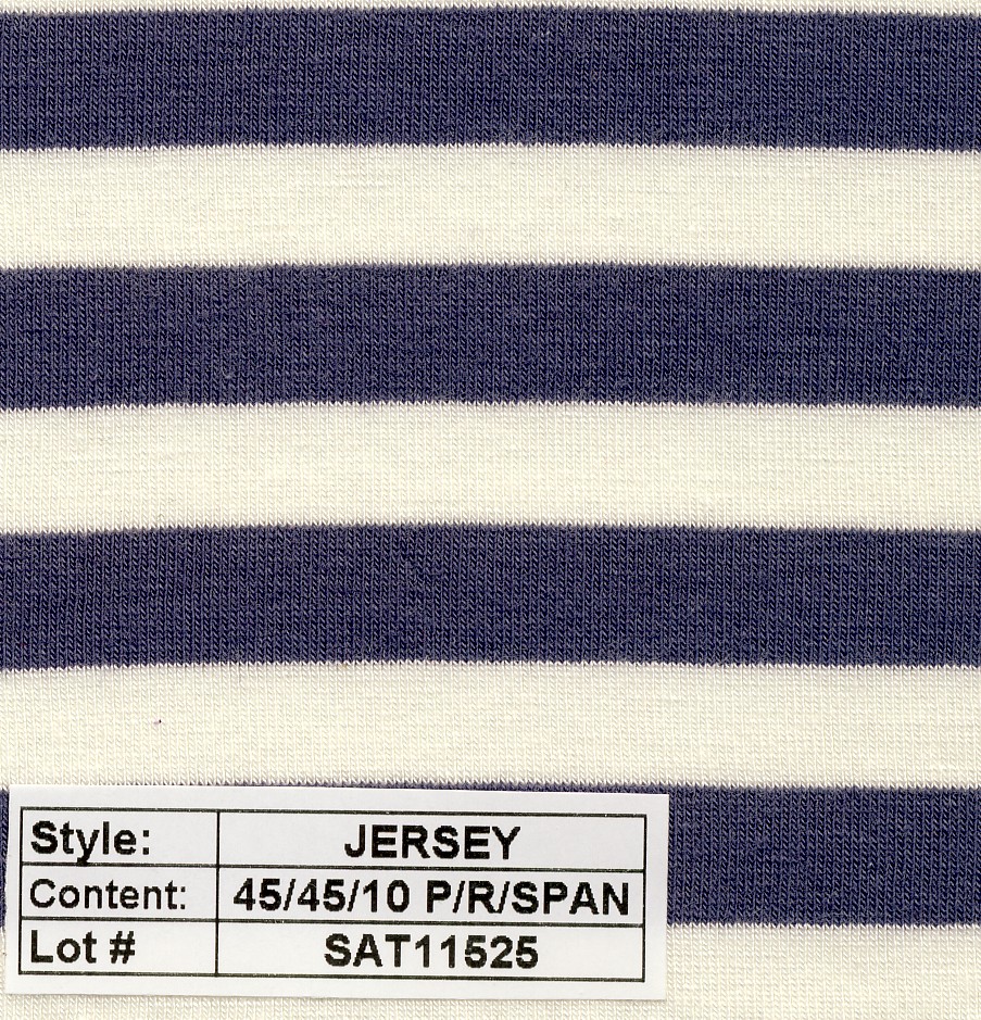 Jersey poly rayon spandex Stripe 1/2''