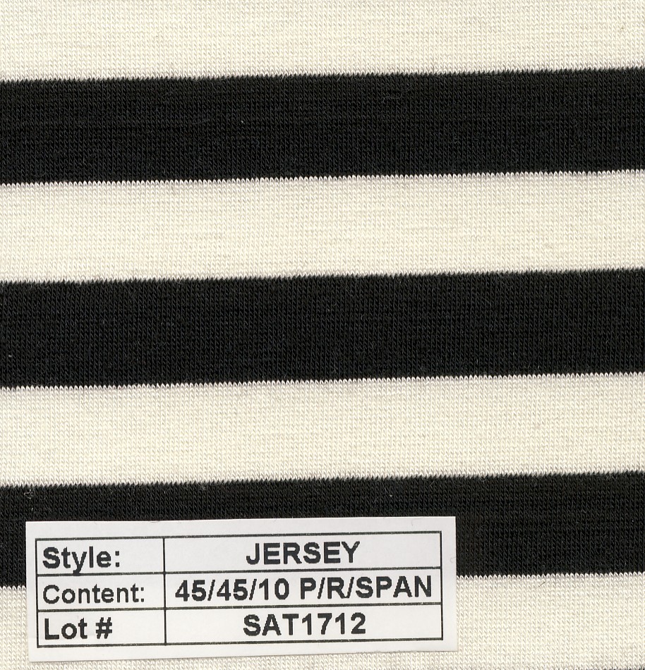 Jersey poly rayon spandex Stripe 1/2''