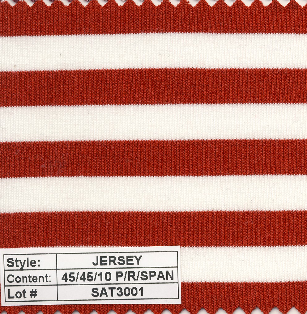 Jersey poly rayon spandex Stripe 1/2''