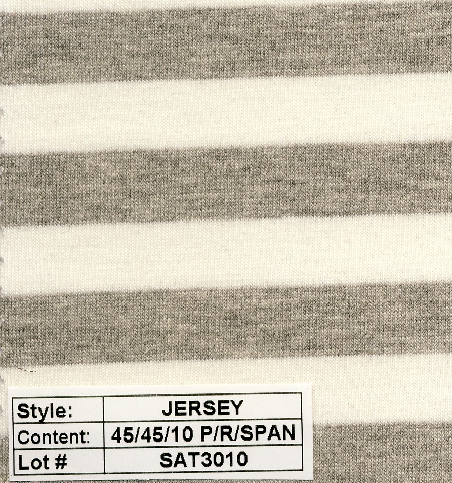 Jersey poly rayon spandex Stripe 1/2''