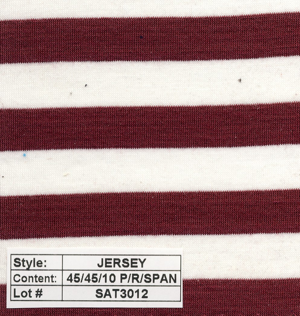 Jersey poly rayon spandex Stripe 1/2''