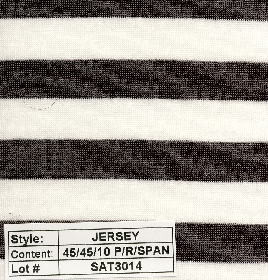 Jersey poly rayon spandex Stripe 1/2''