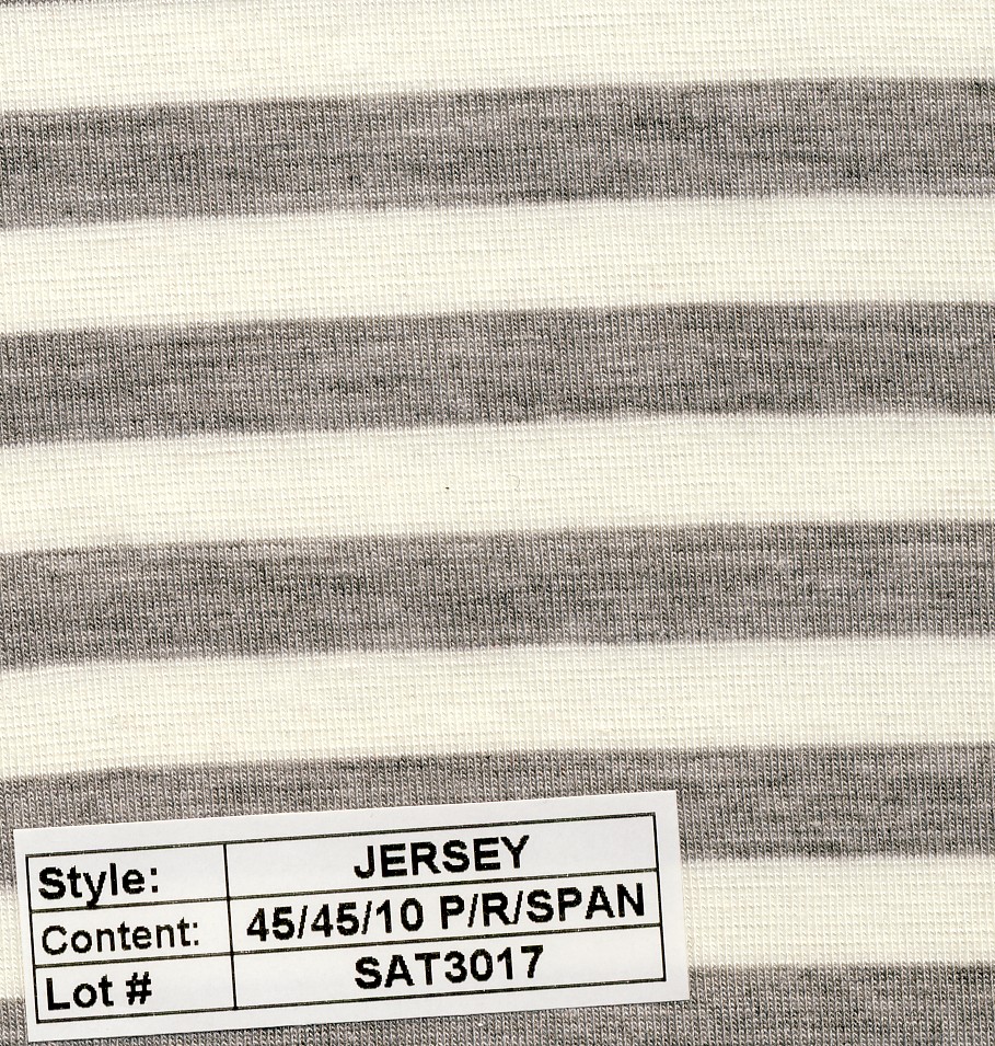 Jersey poly rayon spandex Stripe 1/2''