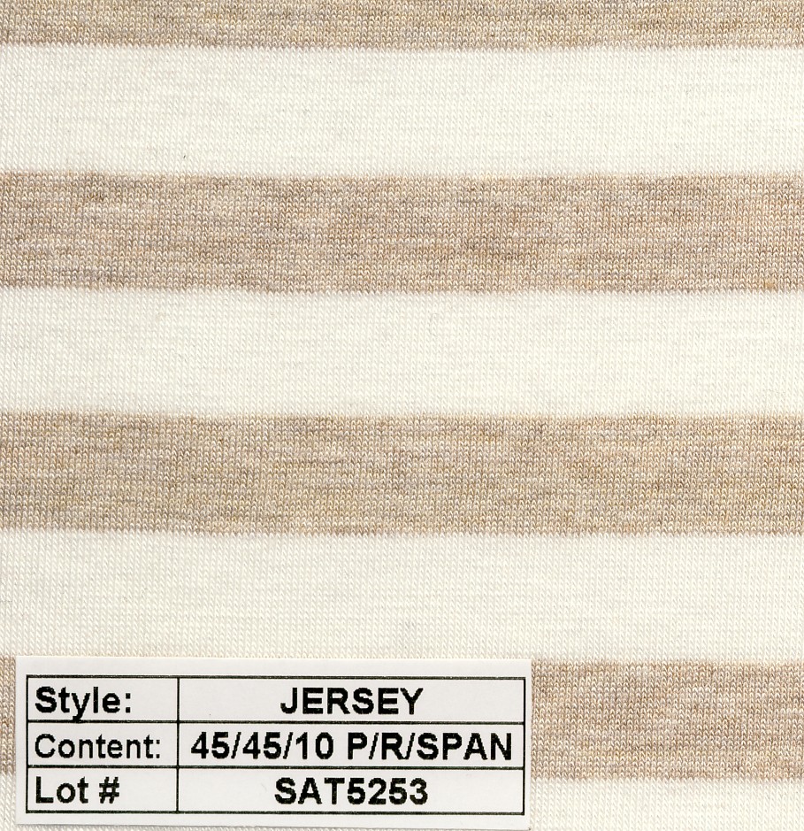 Jersey poly rayon spandex Stripe 1/2''
