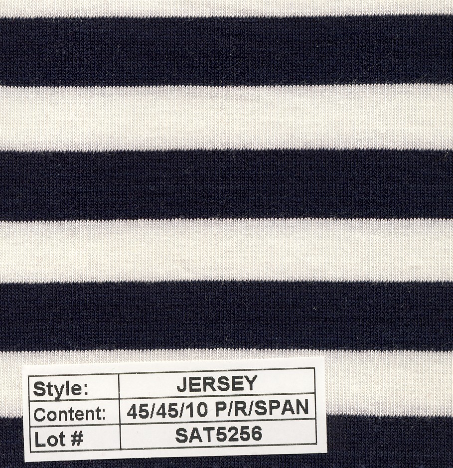 Jersey poly rayon spandex Stripe 1/2''