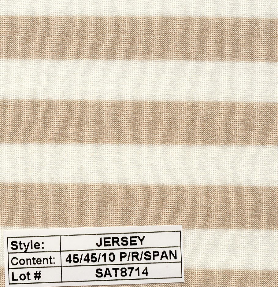 Jersey poly rayon spandex Stripe 1/2''