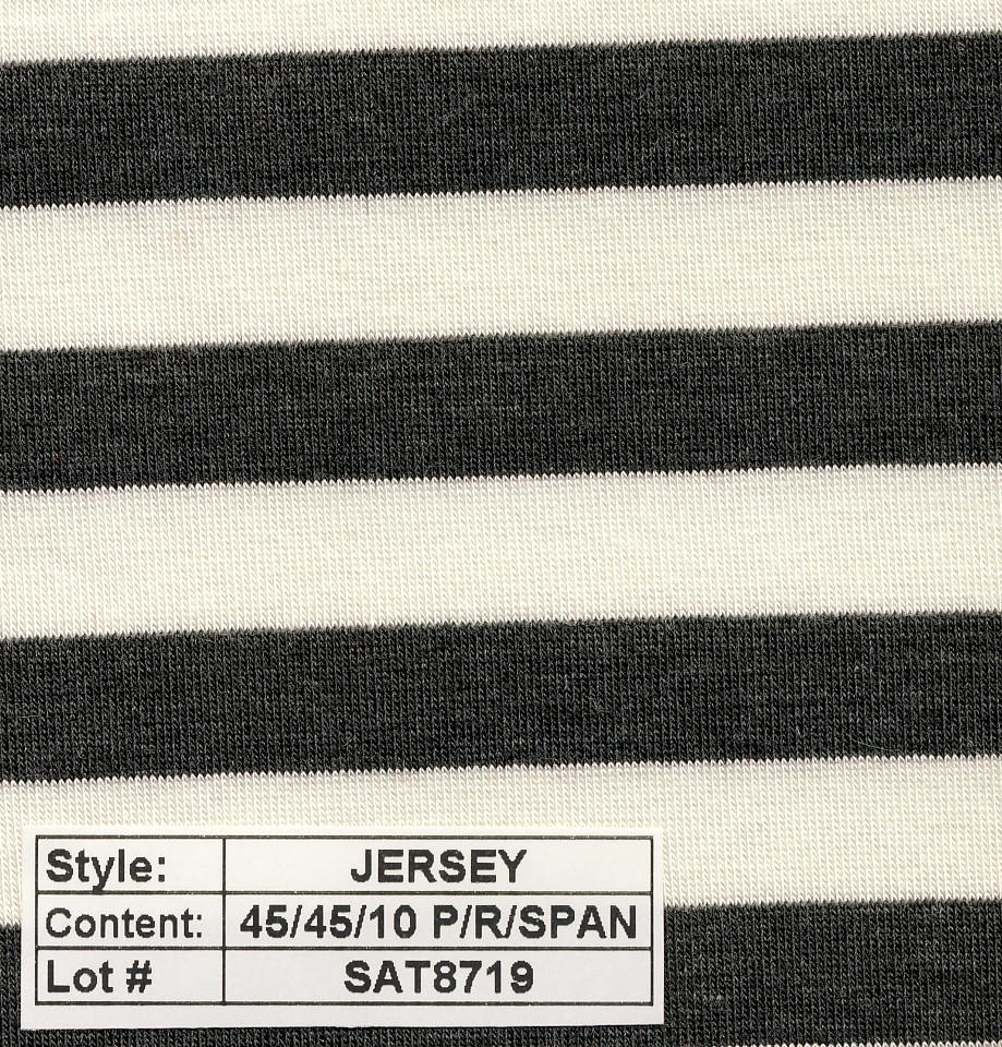 Jersey poly rayon spandex Stripe 1/2''