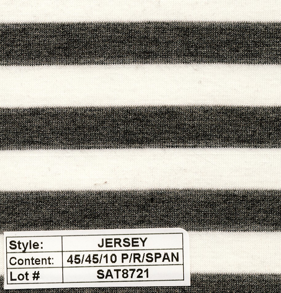 Jersey poly rayon spandex Stripe 1/2''