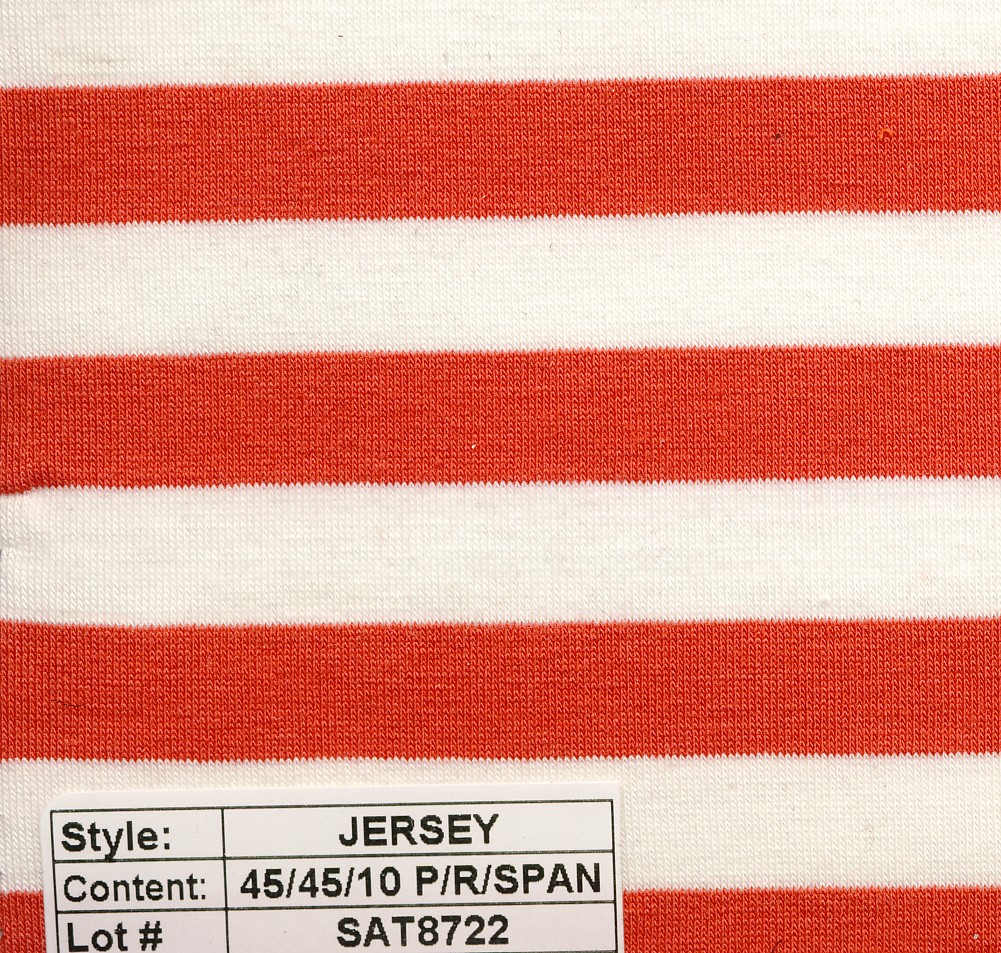 Jersey poly rayon spandex Stripe 1/2''