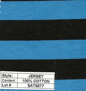 Jersey Cotton & Poly Cotton Stripe 3/4''