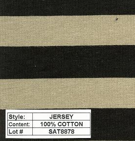 Jersey Cotton & Poly Cotton Stripe 3/4''