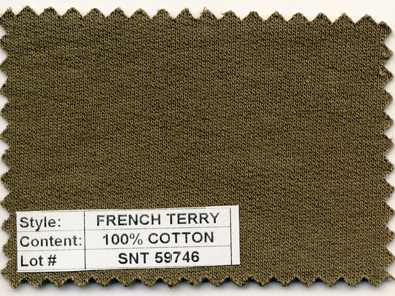 French Terry 100% Cotton 14 oz [SNT59746] : Sand Textiles